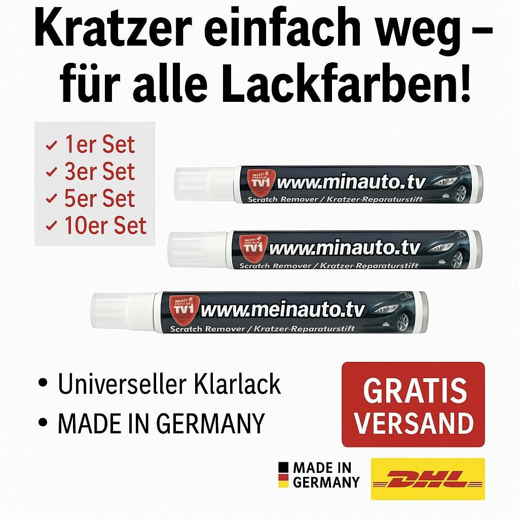 Kratzer Entferner Auto Klarlack - Lackreparatur für alle Farben / 1er - 10er Set