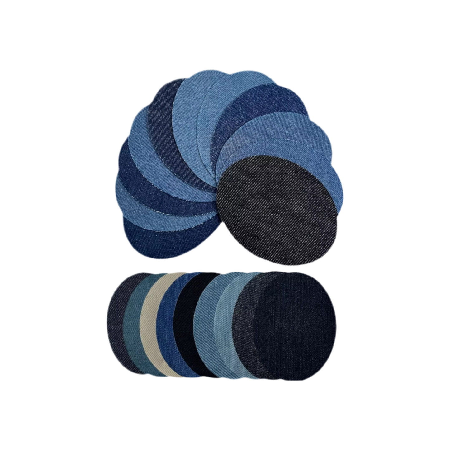 Jeans patches, 5/10 pack, iron-on/oval iron-on patches/repair patches