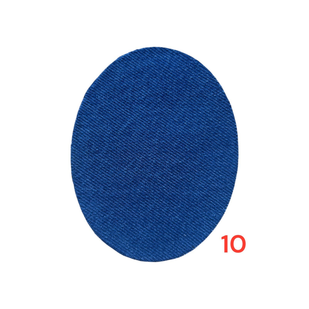 2er 5er 10er Set Jeansflicken  zum Aufbügeln/Oval  Bügelflicken/Reparaturflicken