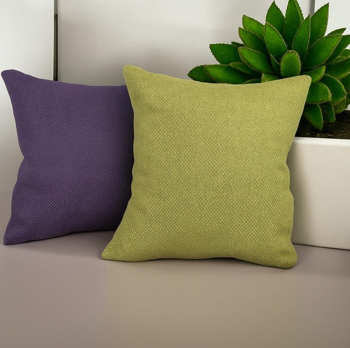 2er Set Kissenhülle Kissenbezug Dekokissen Sofakissen Reißverschluss  45x45 cm