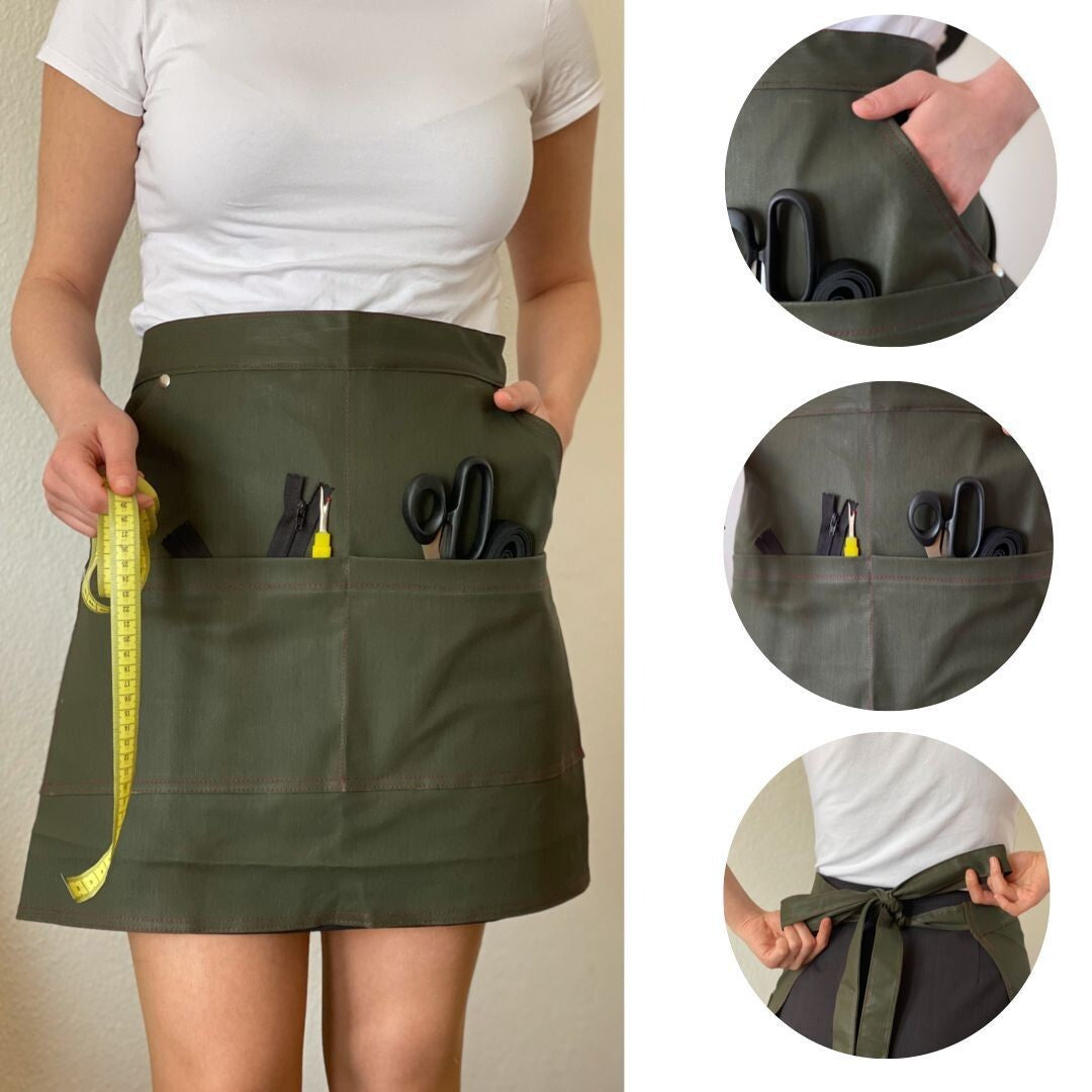 Grillschürze für Frauen & Männer - Küche, Garten, BBQ, Hobby - 65 x 46 cm / 10% Sommerrabatt mit Code "Sommer25"