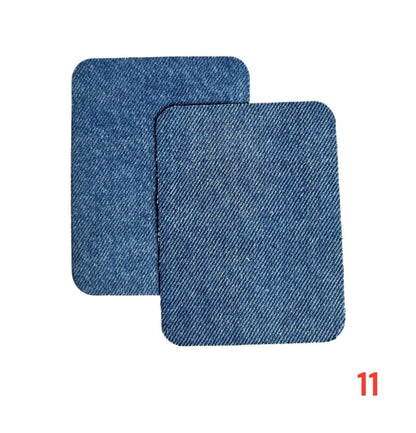 Iron-on jeans patches / Repair kit / 10.5 x 8 cm / Many colors