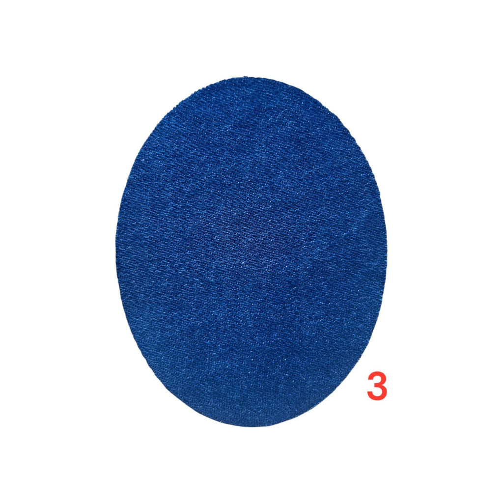 2er 5er 10er Set Jeansflicken  zum Aufbügeln/Oval  Bügelflicken/Reparaturflicken