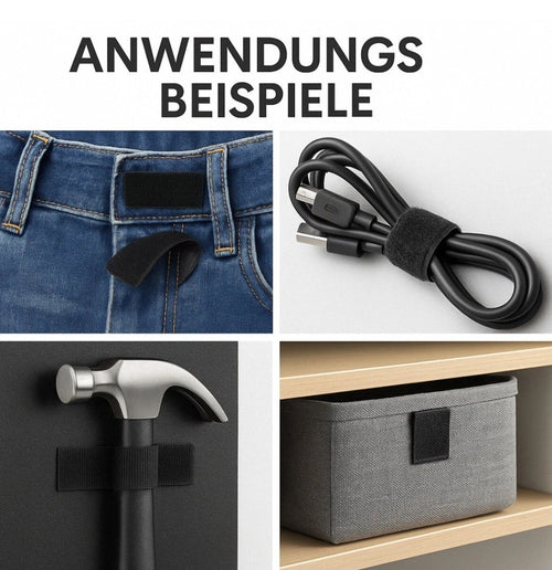 25 m Klettband selbstklebend/50 mm Breite/Hakenband+Flauschband/Klettverschluss