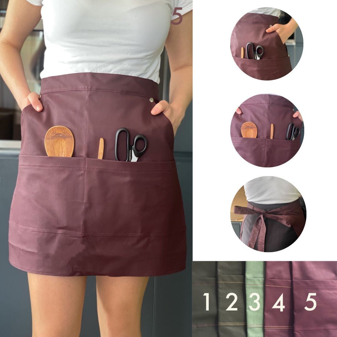 Grillschürze für Frauen & Männer - Küche, Garten, BBQ, Hobby - 65 x 46 cm / 10% Sommerrabatt mit Code "Sommer25"