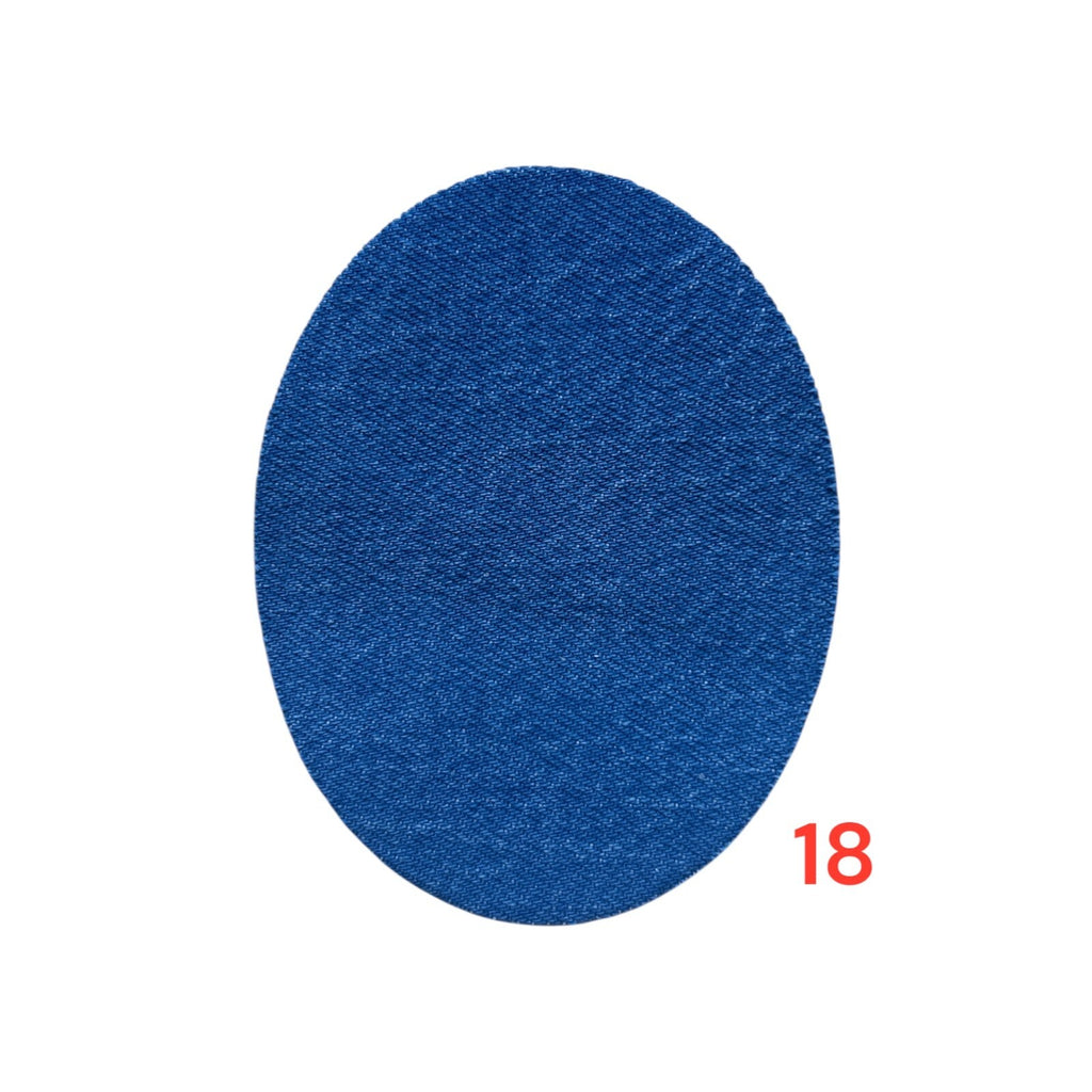 2er 5er 10er Set Jeansflicken  zum Aufbügeln/Oval  Bügelflicken/Reparaturflicken