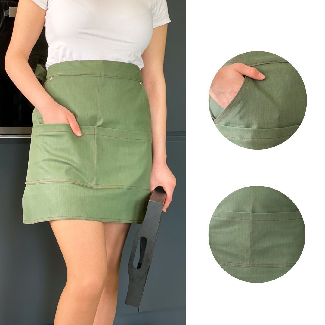 Grillschürze für Frauen & Männer - Küche, Garten, BBQ, Hobby - 65 x 46 cm / 10% Sommerrabatt mit Code "Sommer25"