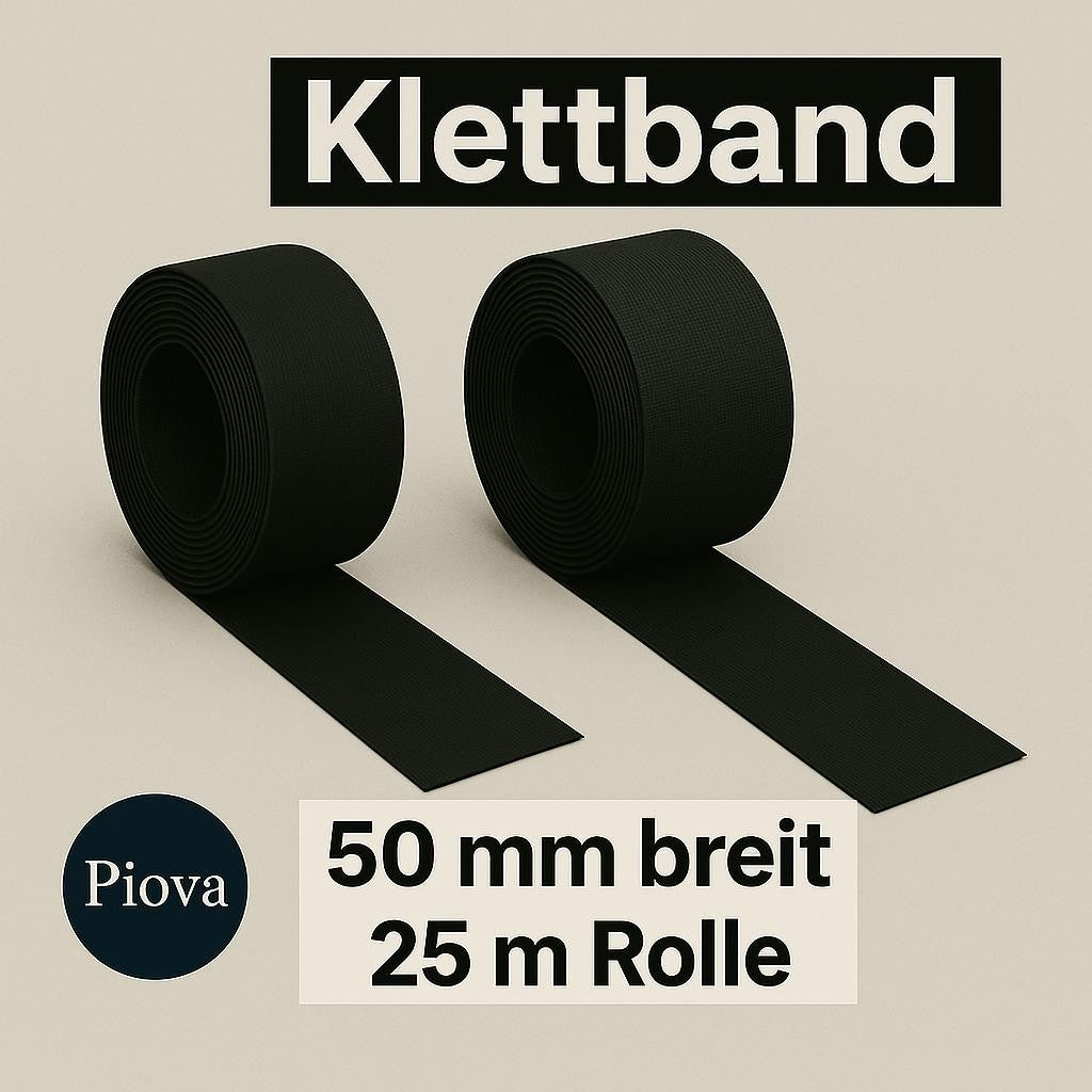 25 m Klettband selbstklebend/50 mm Breite/Hakenband+Flauschband/Klettverschluss