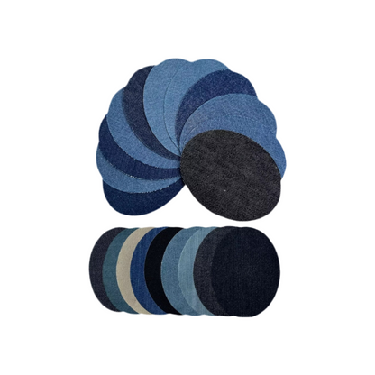 Jeans patches, 5/10 pack, iron-on/oval iron-on patches/repair patches