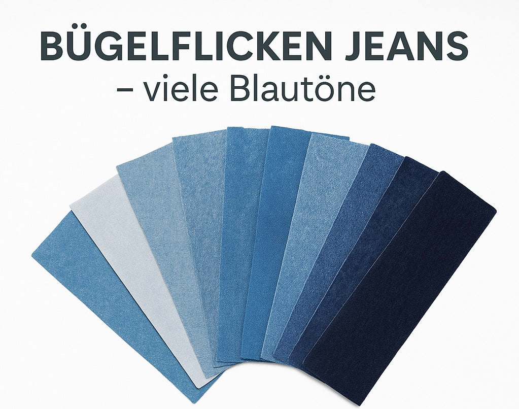 XXL Jeans Iron-on Patches - Denim Iron-on Patches with Strong Adhesive