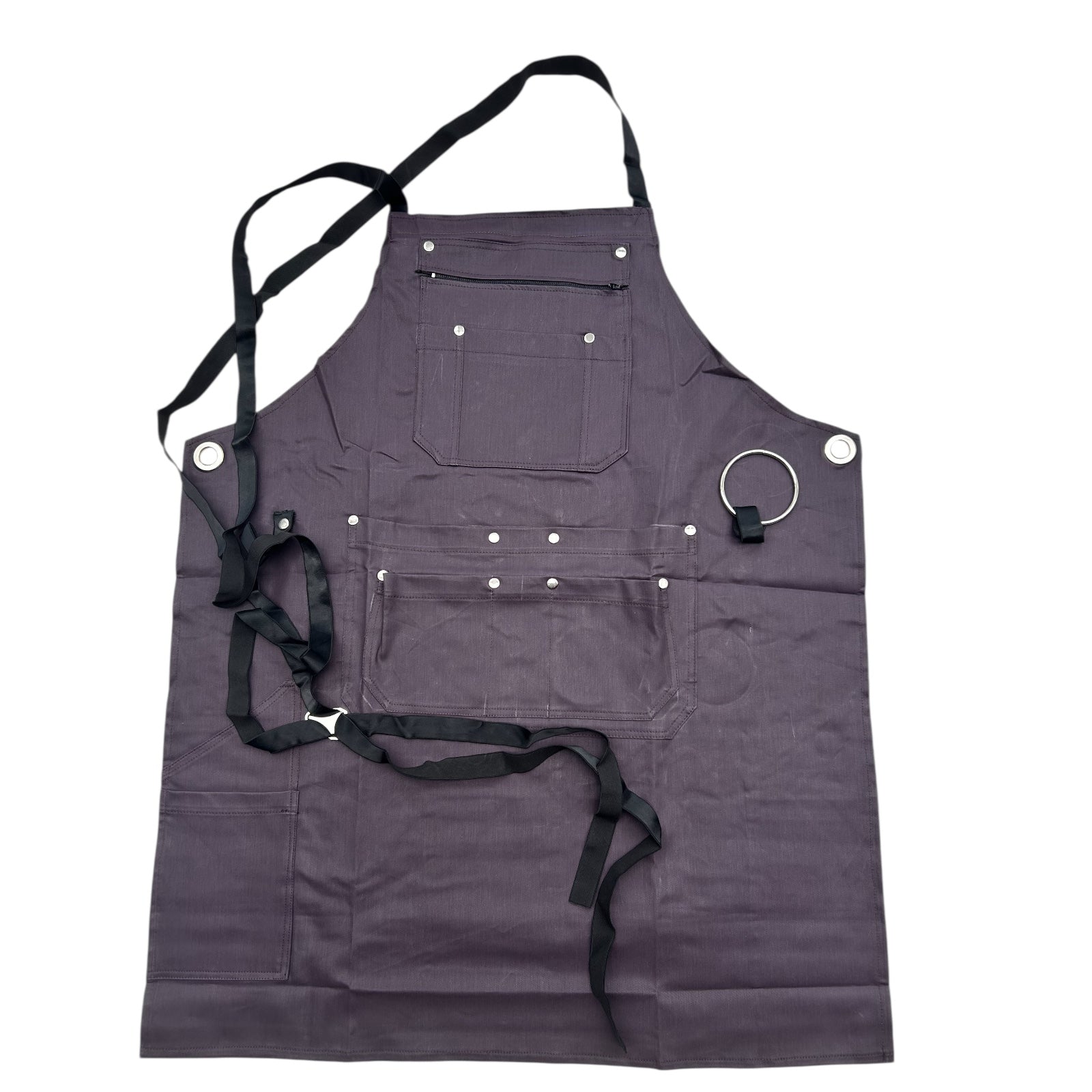 Grillschürze Lederoptik | BBQ Arbeitsschürze mit Taschen | Unisex Kochschürze - PiovaHomeFashion