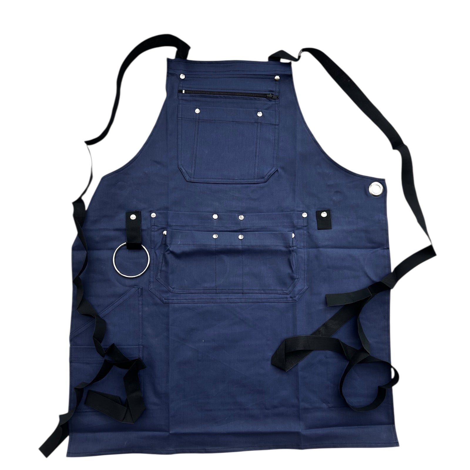 Grillschürze Lederoptik | BBQ Arbeitsschürze mit Taschen | Unisex Kochschürze - PiovaHomeFashion