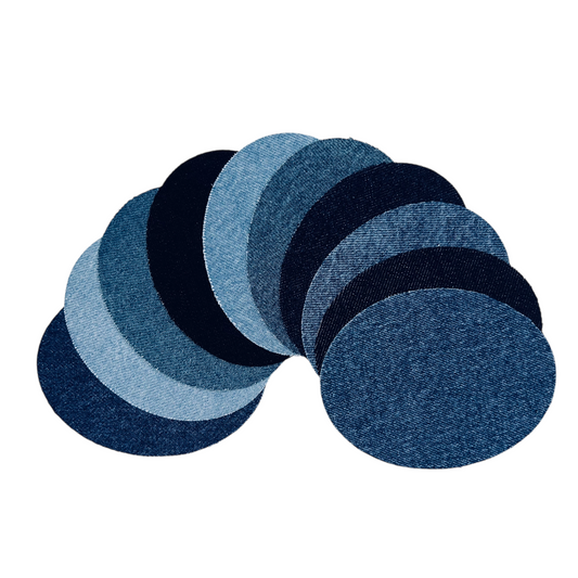 10x Bügelflicken Jeans Set